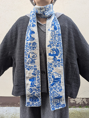 【PORTERNA】Bernard Pattern Scarf Bernard Houndstooth Scarf Pattern — Two of Wands