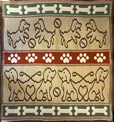 Whimsical Doggy Blanket
Full Sized Blanket
Overlay Mosaic Crochet
Pattern and Chart