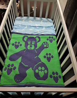 Teddy Bear LovePrints Blanket
Overlay Mosaic Crochet
Pattern and Chart