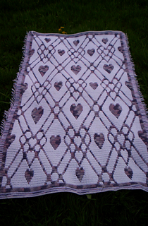 Plaid Hearts Throw
Front View
Overlay Mosaic Crochet
Pattern & Chart