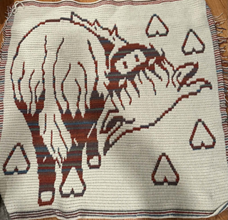 LovePrints Bovine Highlander Blanket
Overlay Mosaic Crochet Pattern and Chart