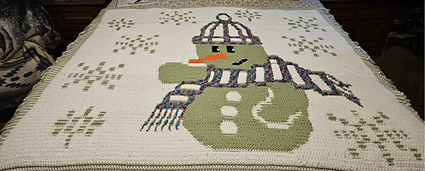 Snowman Blanket
Overlay Mosaic Crochet
Fully Written Pattern and chart