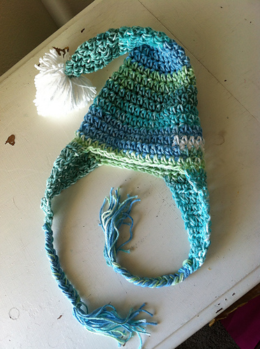 Striped Pixie Earflap Hat photo 2