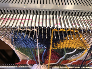 Weaving in some of the ends as I go