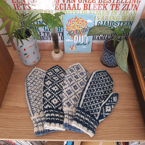 214-54 a Fjord Mosaic Set, Mittens photo 2