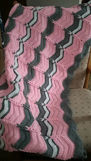 Ravelry: Cable Loop Chevron baby Blanket pattern by Kelly Taylor