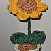 crochet sunflower pot pattern 
