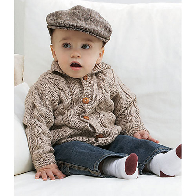 Ravelry Child's Cabled Cardigan pattern by Kenny Chua