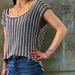 Draping Vertical Stripe Top photo 4