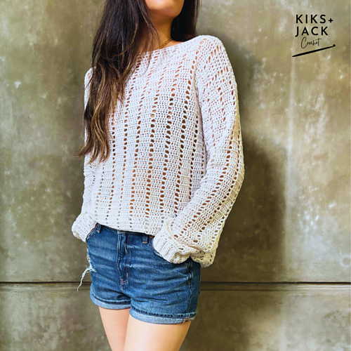 Light & Easy Long Sleeve Crochet Top photo 2