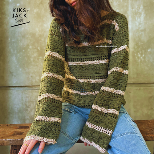 "Crochet is Love" Long Sleeve Sweater photo 4