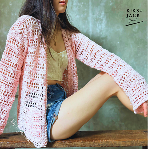 Flowy Mesh Crochet Cardigan photo 4