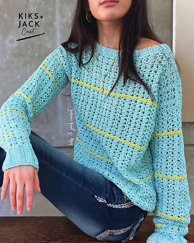 Simple Striped Crochet Sweater