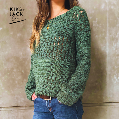 Lola Lett Oversized Crochet Genser - Kiks + Jack Crochet