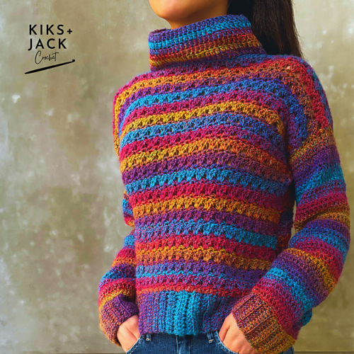 The Rachel Mock High Neck Crochet Sweater photo 2