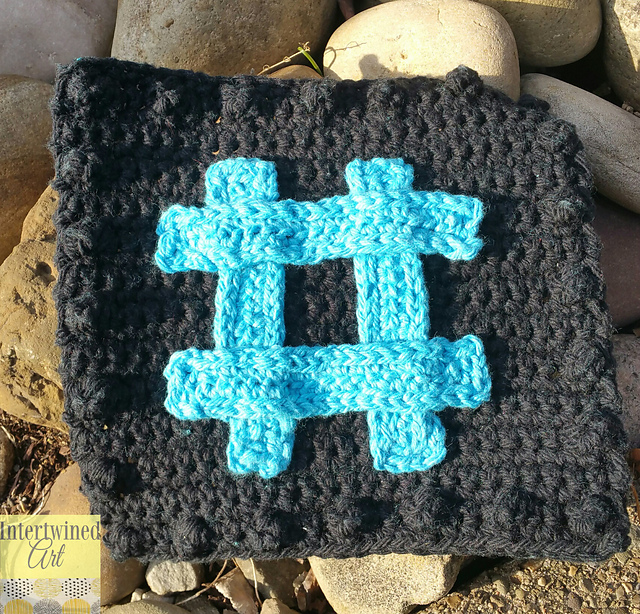 Ravelry Hashtag Square ‘Like a Boss’ Blanket Series pattern by