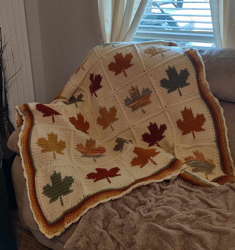 Ravelry: Canadian Maple Leaf Fall Throw pattern by Kimberley Coughlin