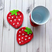 Strawberry Coaster pattern 