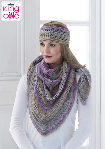 Ravelry: 5401 Shawl, Cowl & Hat pattern by King Cole Ltd