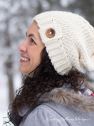 Ravelry: Double Seed Stitch Crochet Slouch Hat pattern by Kirsten Holloway