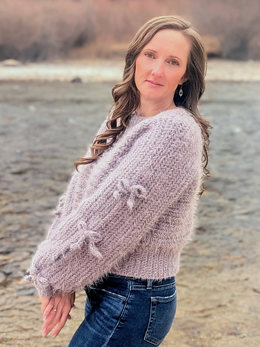 Coquette Sleeve Sweater Bow Detail