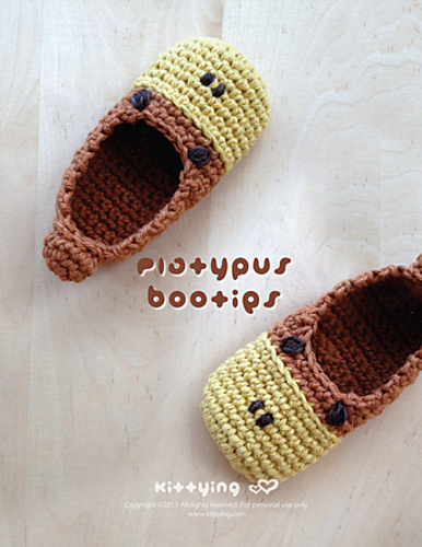 Ravelry: Platypus Baby Booties pattern by Kittying Ying