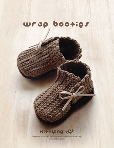 Ravelry: Wrap Baby Booties pattern by Kittying Ying