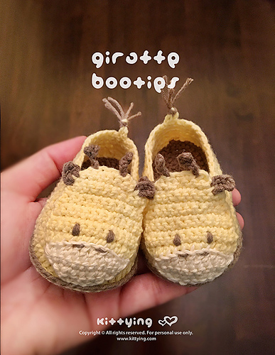 Ravelry: Giraffe Baby Booties pattern by Kittying Ying