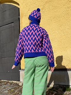 Pick n Mix Sweater and Beanie, Zigzag version