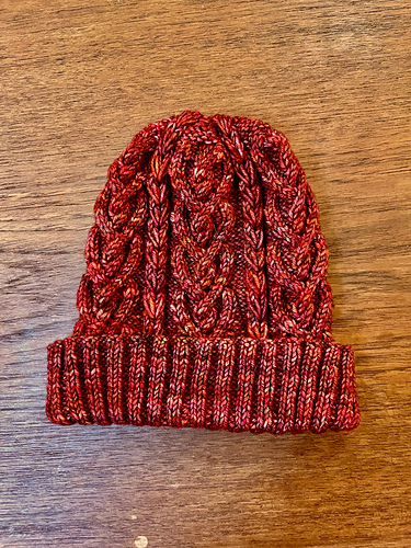 Cabled Heart Hat