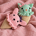 Bunny and Kitty Ice Cream Cone Amigurumi pattern 