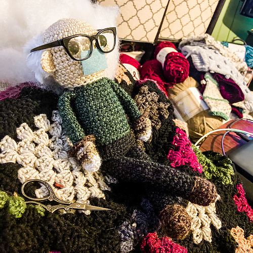 Ravelry Bernie Sanders Meme Amigurumi pattern by Codi Hudnall