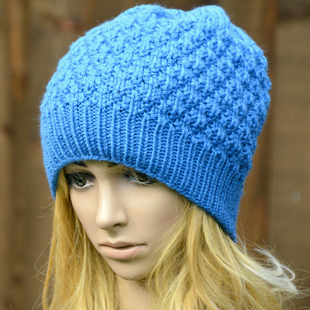 Ravelry Textured Beanie Hat KPWB12 pattern by Marisa Perrin
