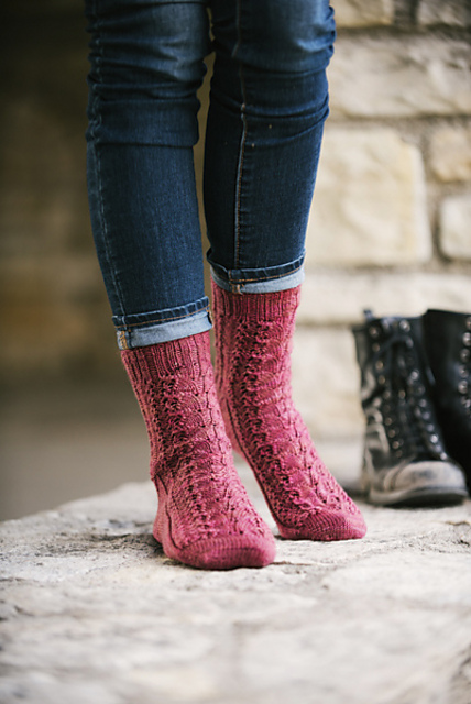 Cranberry Harvest Socks