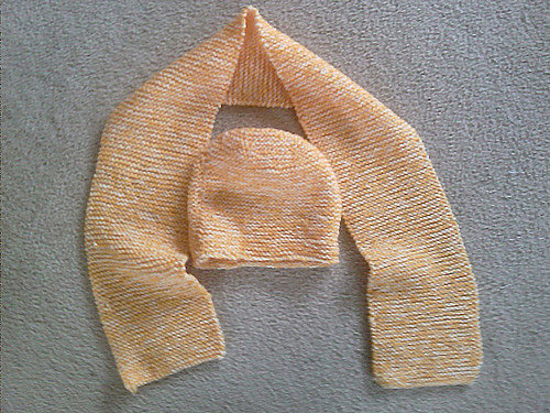 Striped Garter Stitch Hat & Scarf (Adult Hat) photo 3