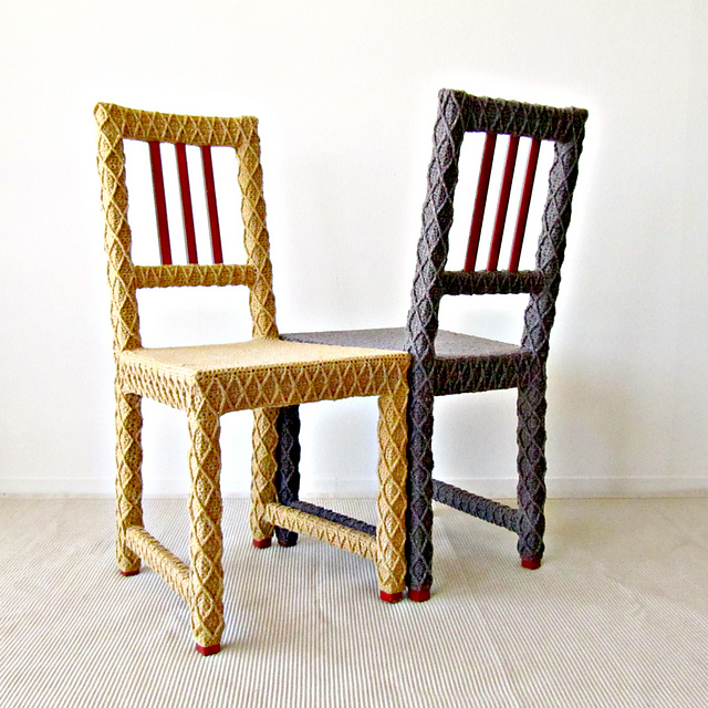 Ravelry KnitsForLife's Yarn Bombed IKEA Chair