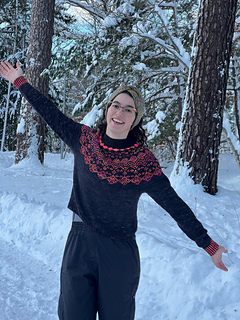 Gabby is wearing a size 1 sweater