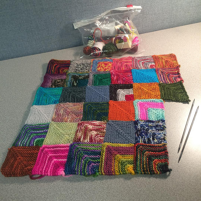 Ravelry KnittingDaddy's Scrappy Sock Yarn Blanket