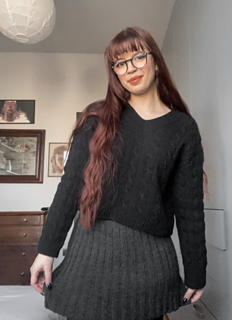 Size: 1
Yarn: Järbo Svensk Ull 2tr 
Col: Blackish 