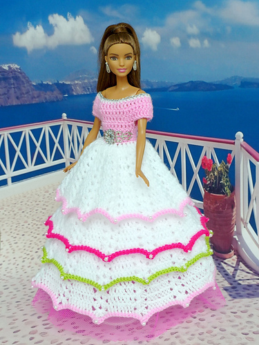 Dolls: Fantastiske prinsessekjoler - Knitwork by Ina