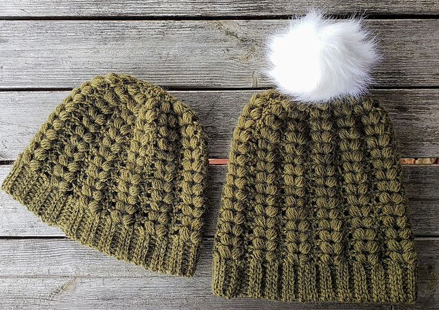 Stretchy Puff Stitch Hat pattern by 
