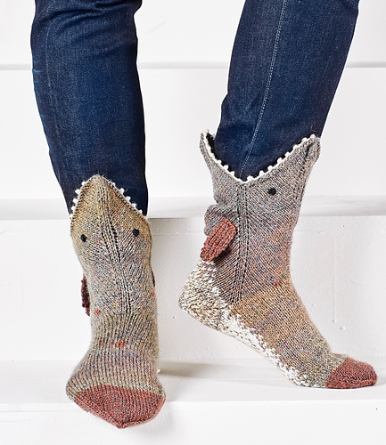 Knitted pike socks