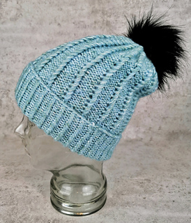 Kuschelige Variante, einfädig gestrickt.
