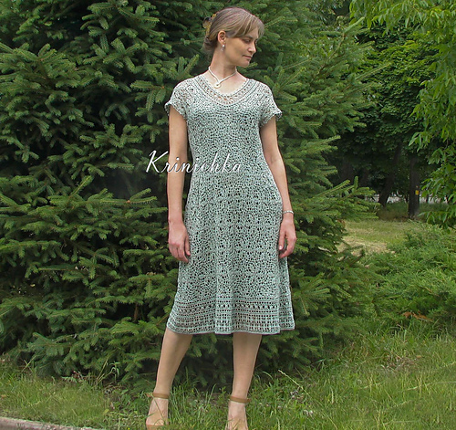 Motif dress midi mint