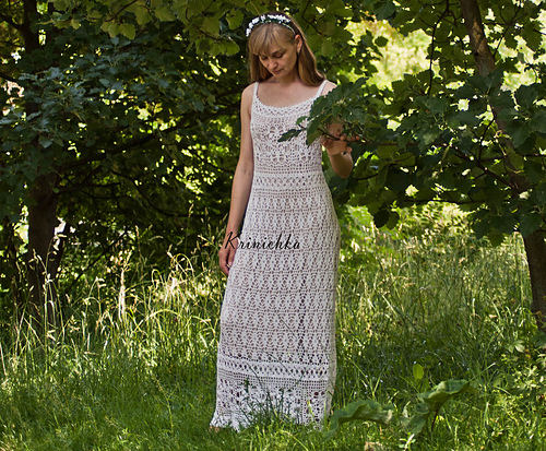 Wedding maxi dress with straps