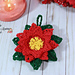 Poinsettia Dishcloth Scrubby pattern