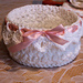 Round Cluster Basket with Drop over Lace Edge pattern 