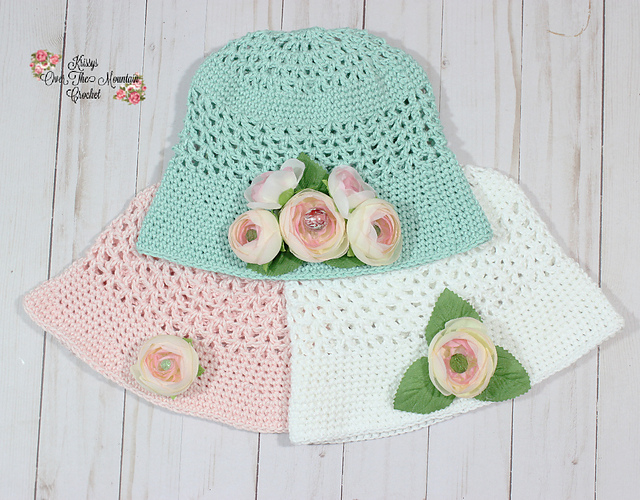 Mesh Chemo Bucket Hat pattern by Kris Moore