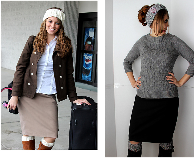 Ravelry Ribbed Boot Cuff & Headband pattern by Kris Moore