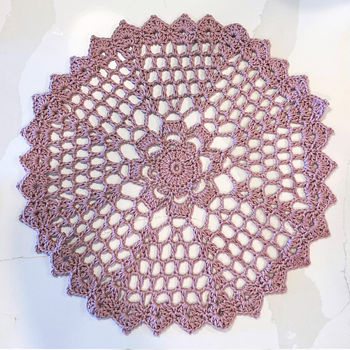 Driftwood Rose Doily
